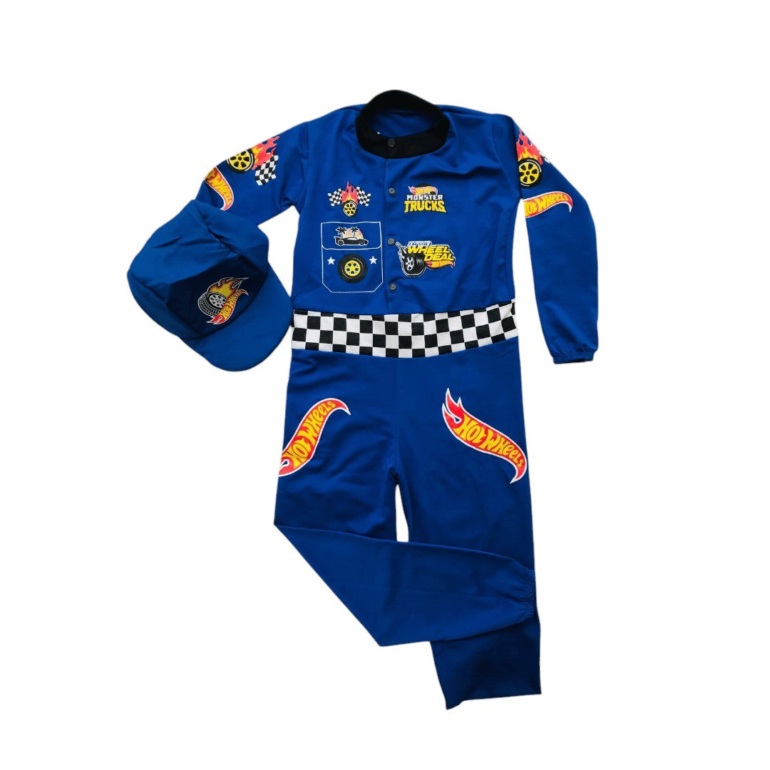 Fantasia Infantil HotWheels Longo Azul