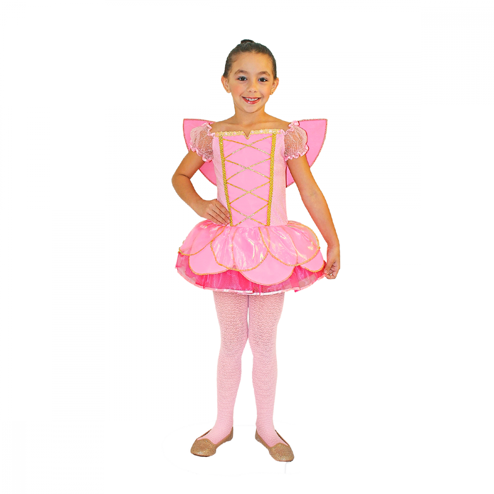 Fantasia Infantil da Fada Rosa Luxo