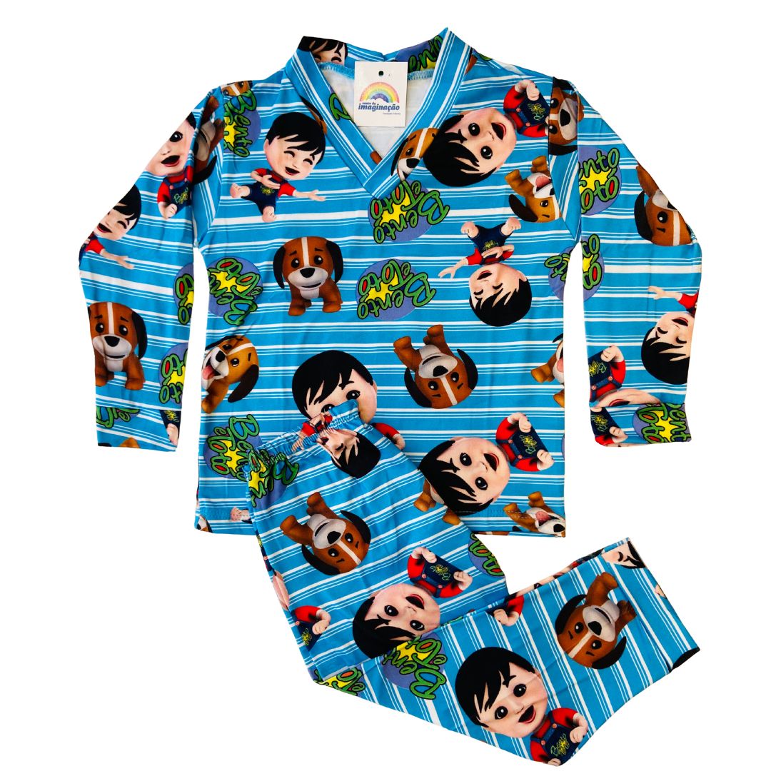 Pijama Infantil Manga Longa Bento e Totó