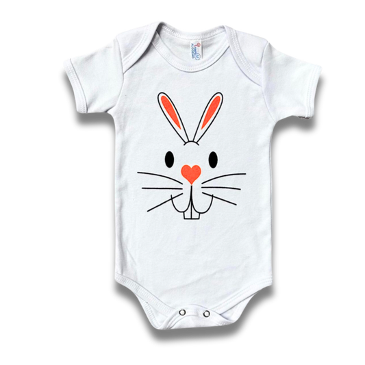 Body Bebê Páscoa Orelhinha Laranja