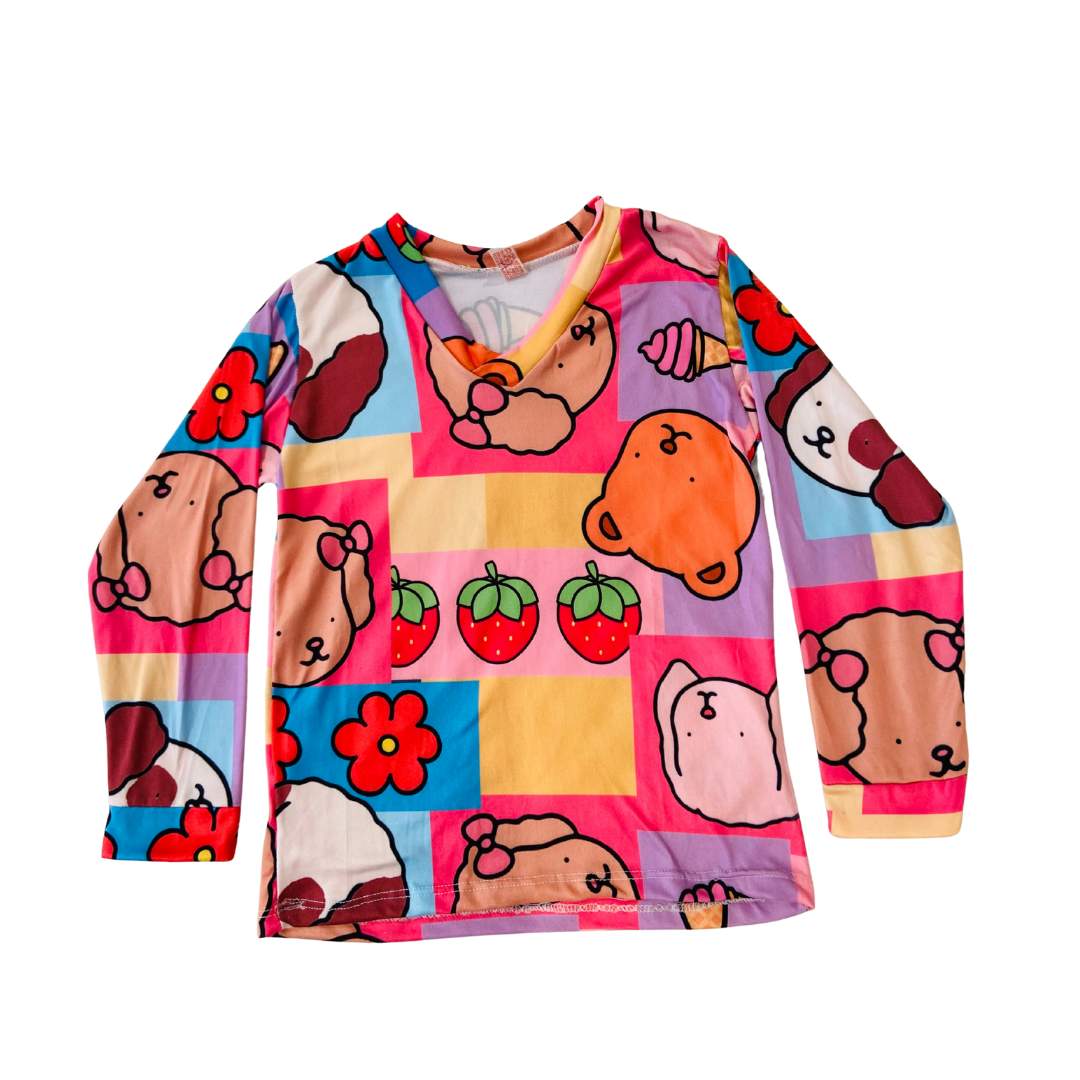 Pijama Infantil Manga Longa Bobbie Goods Rosa