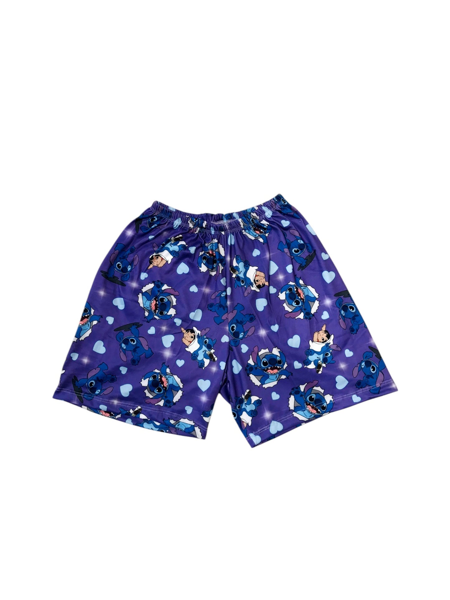 Pijama Infantil Manga Curta Stitch Roxo