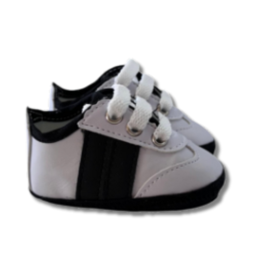 Tênis Bebê Branco com Preto