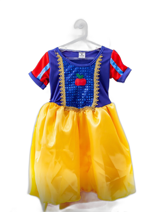 Fantasia Infantil da Branca de Neve Acetinado