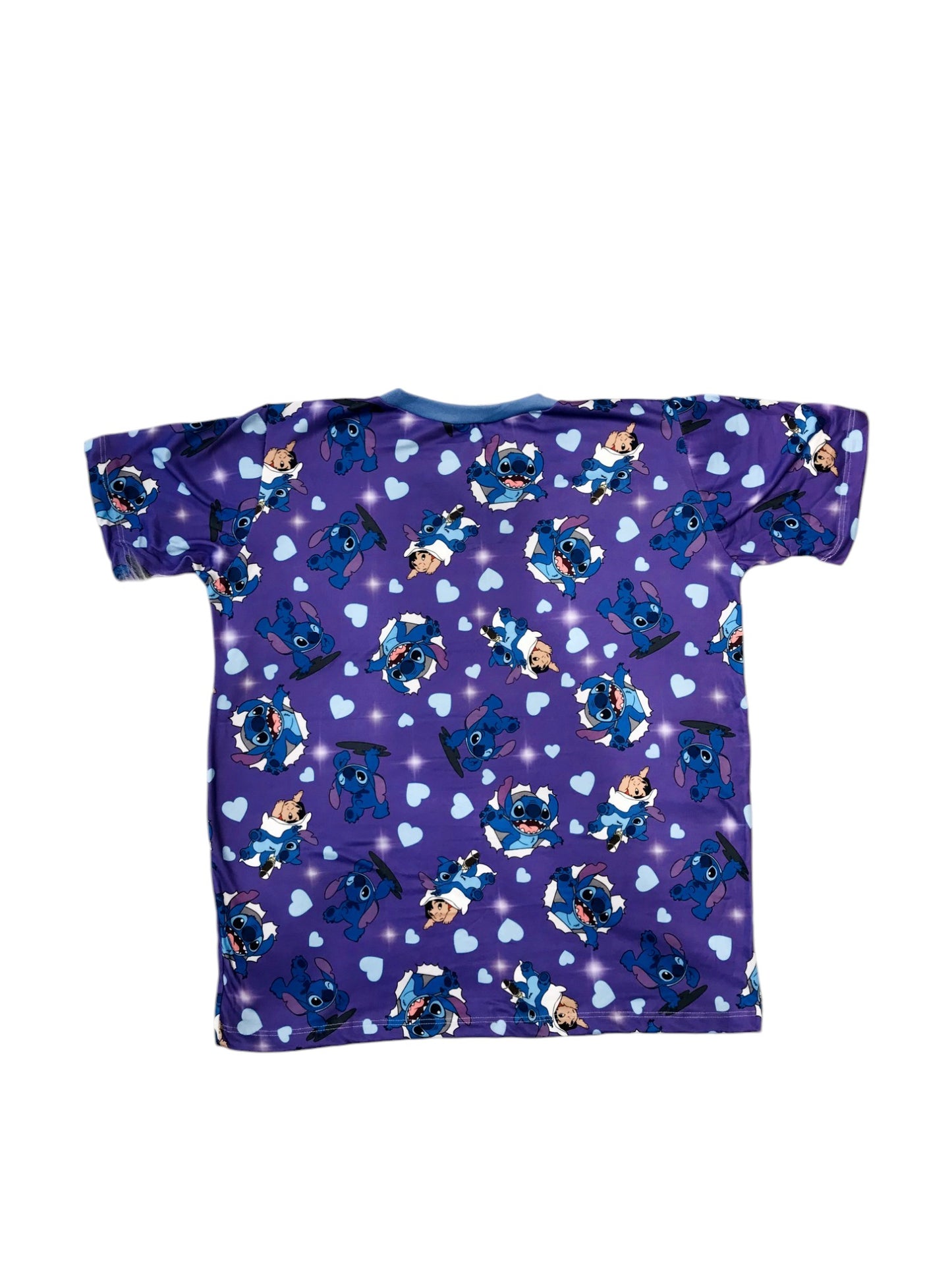 Pijama Infantil Manga Curta Stitch Roxo