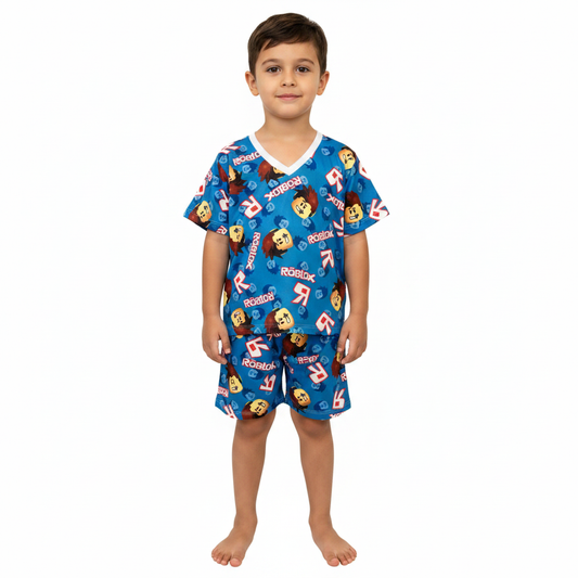Pijama Infantil Manga Curta Roblox