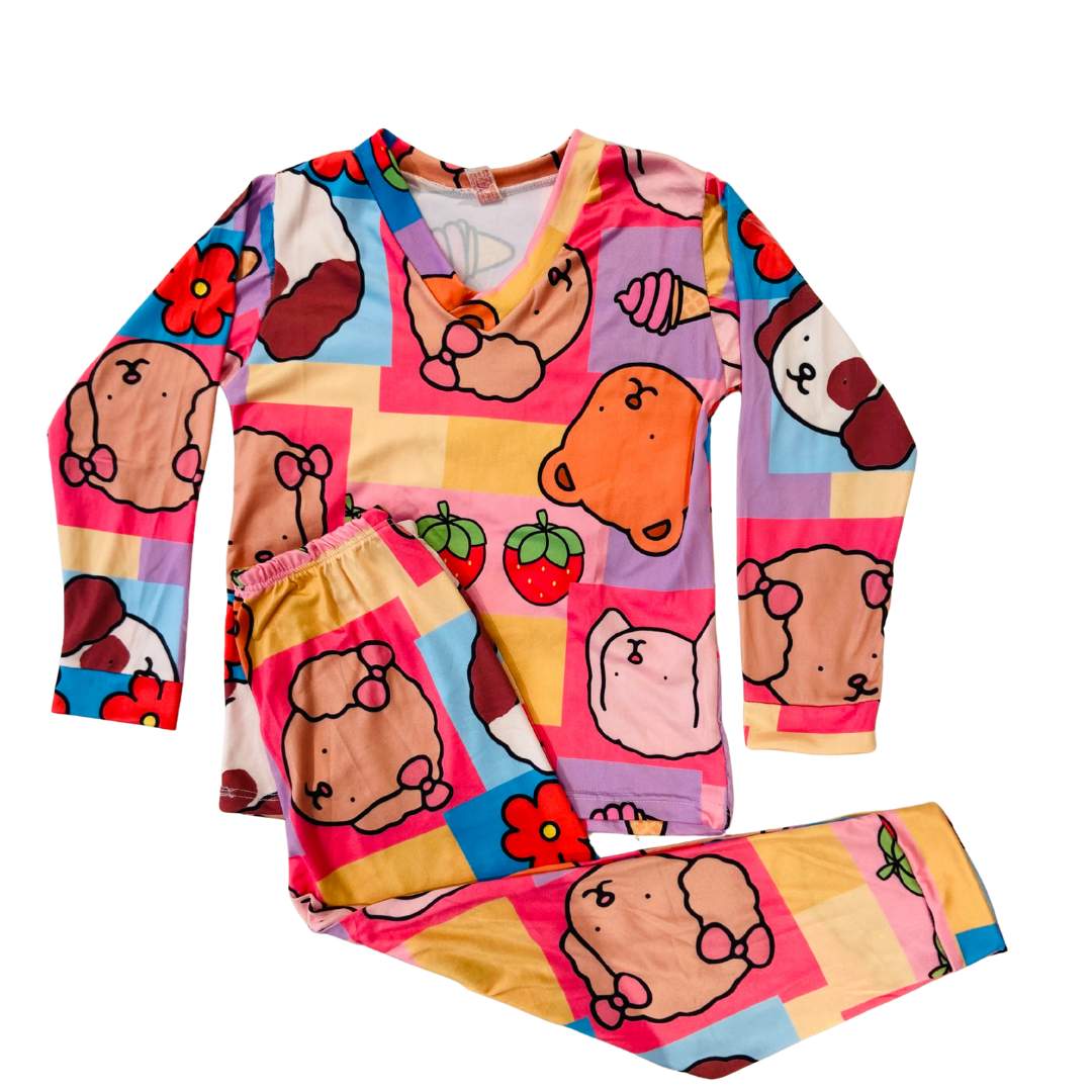 Pijama Infantil Manga Longa Bobbie Goods Rosa