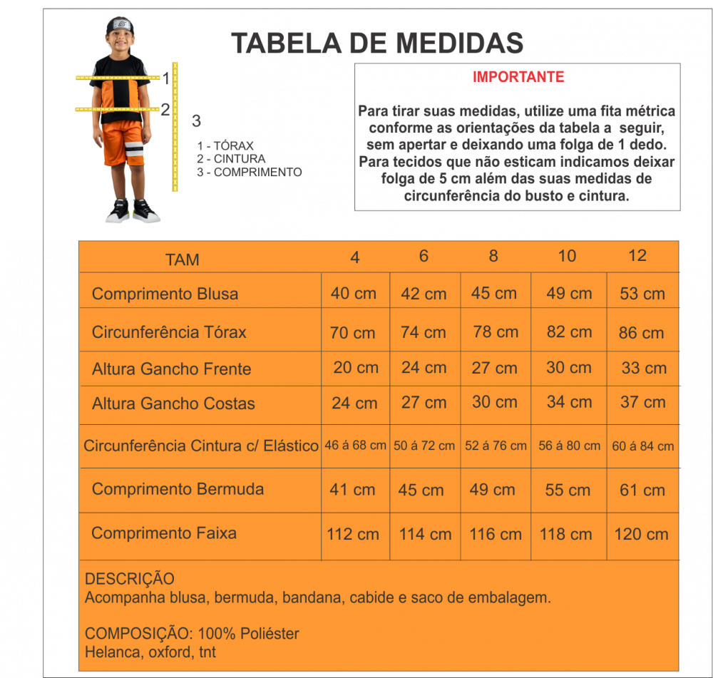 Fantasia Infantil do Naruto Uzumaki