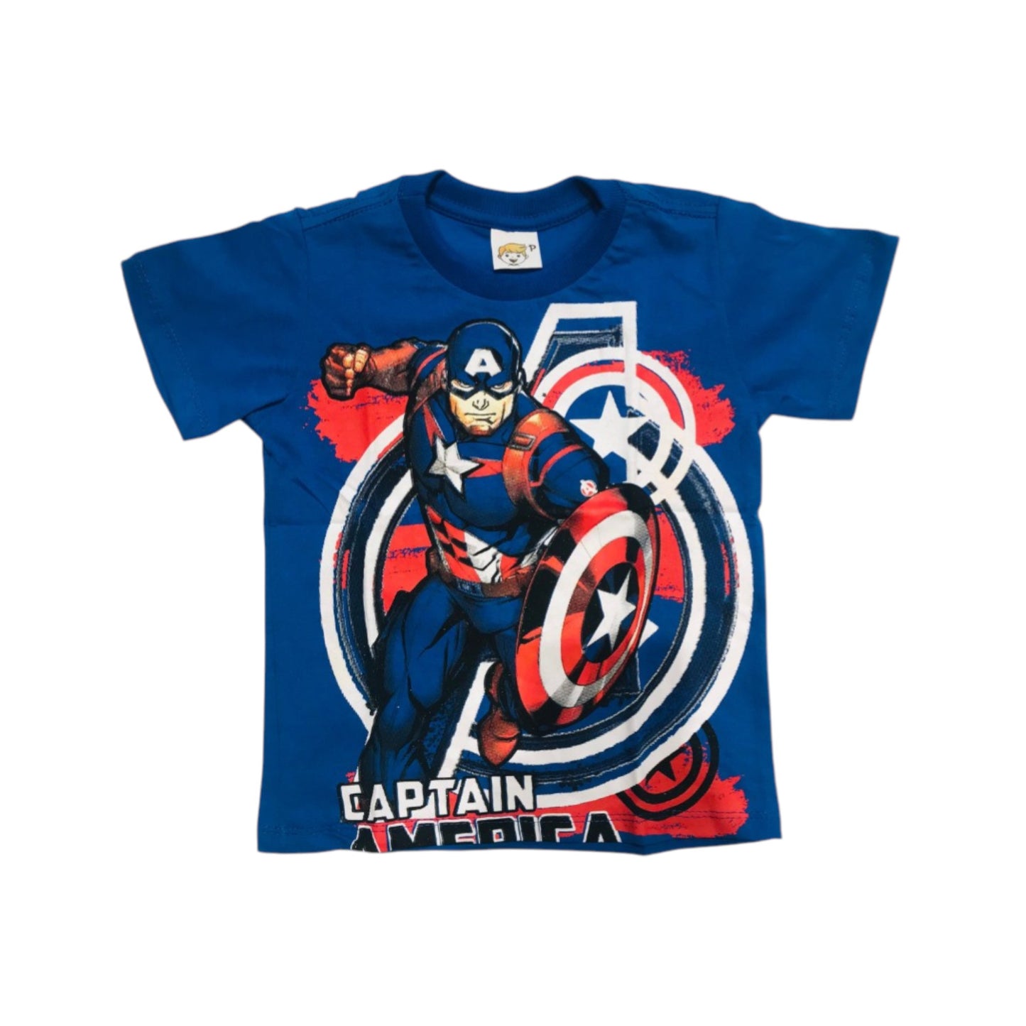 Camisa Infantil Manga Curta Capitão América