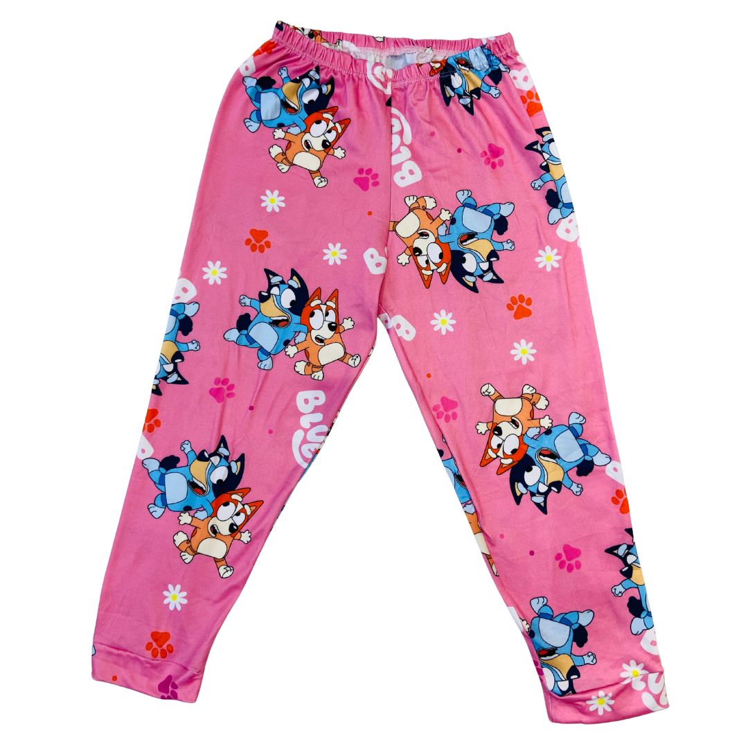 Pijama Infantil Manga Longa Bluey Rosa