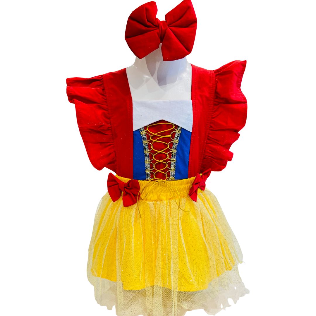 Romper Bebê Branca de Neve