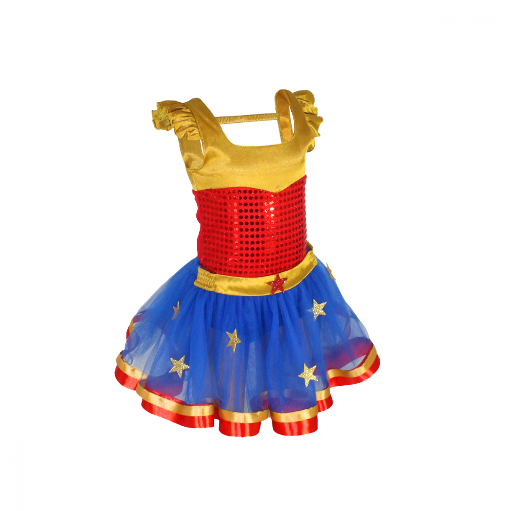 Fantasia Infantil Mulher Maravilha Luxo