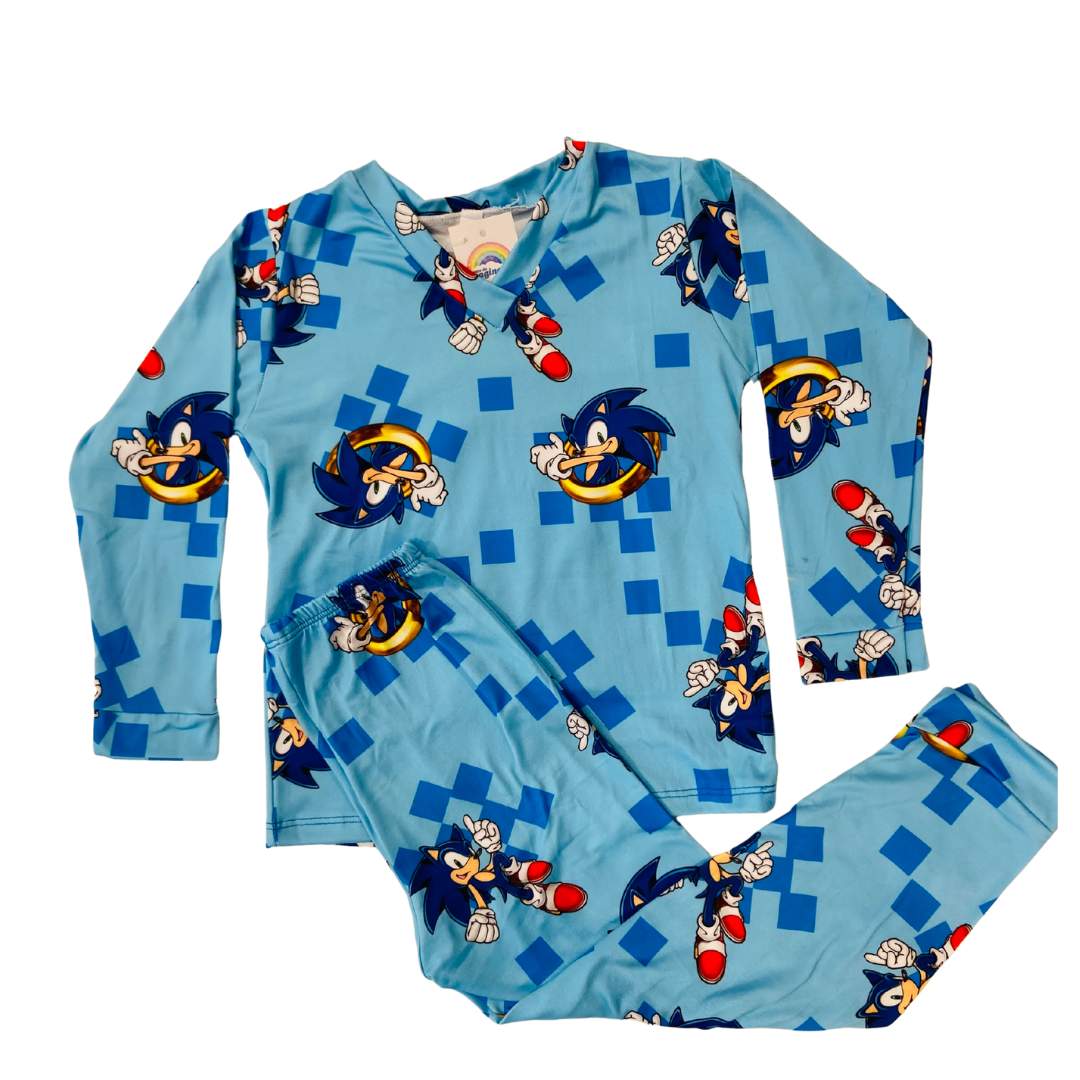 Pijama Infantil Manga Longa Sonic Aneis