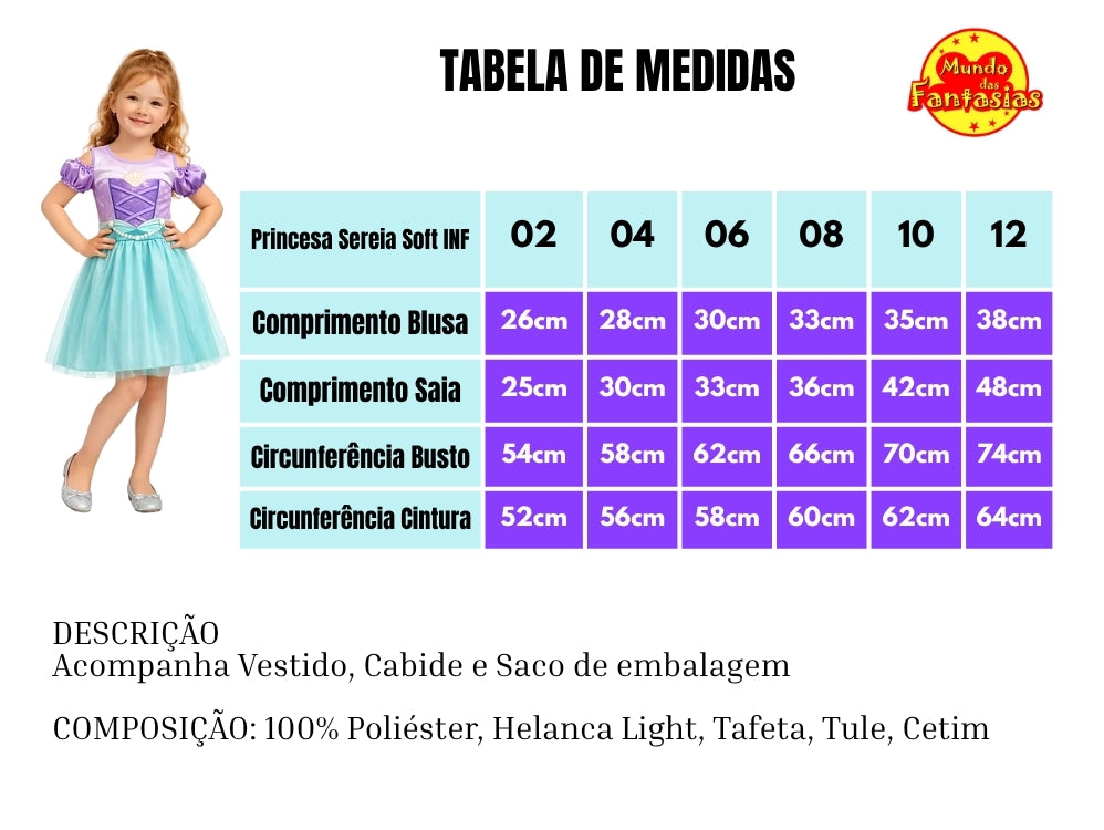 Fantasia Infantil Sereia Soft