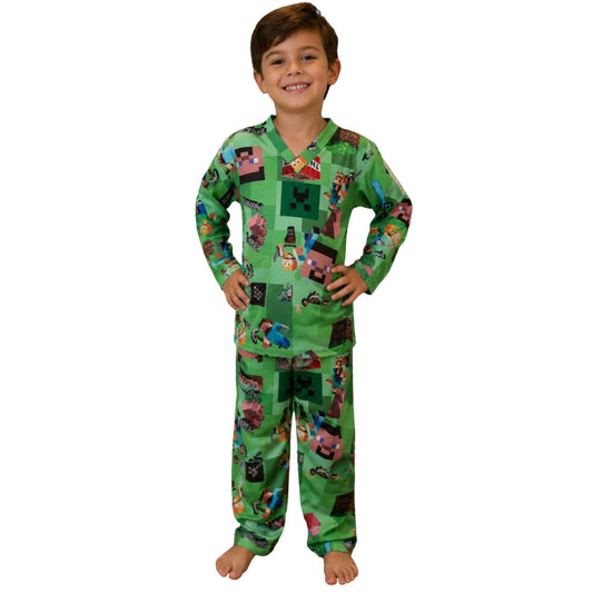 Pijama Infantil Manga Longa Minecraft
