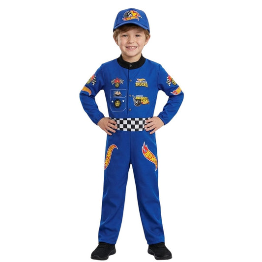Fantasia Infantil HotWheels Longo Azul