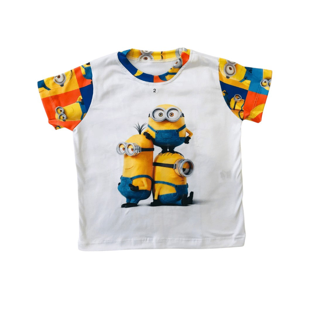 Pijama Infantil Manga Curta Minions