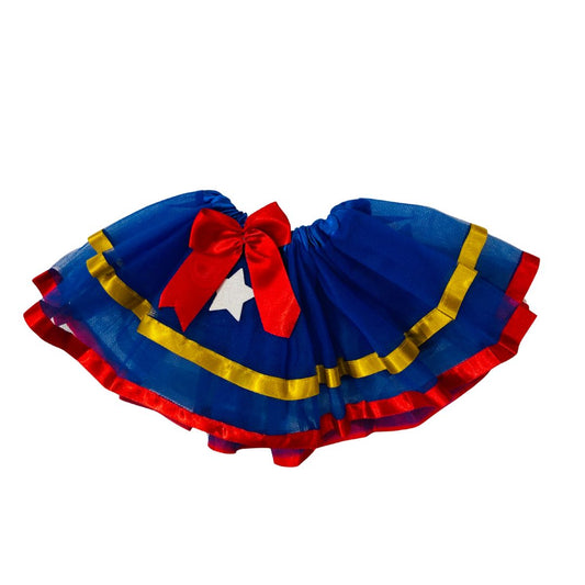 Saia Tule Bebê Luxo Mulher Maravilha