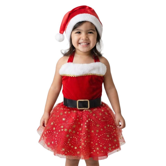Fantasia Infantil Mamãe Noel Luxo