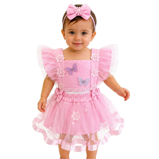 Romper Bebê Jardim Encantado Luxo