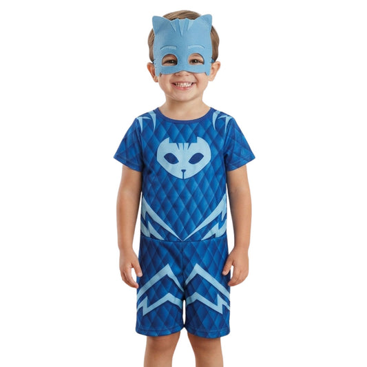 Fantasia Infantil Menino Gato Azul