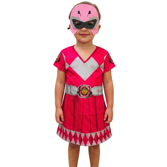 Fantasia Infantil Power Rangel Rosa