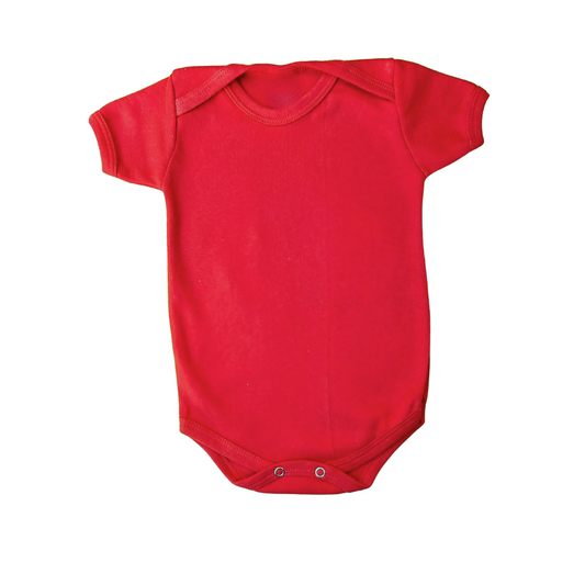 Body Bebê Liso Vermelho