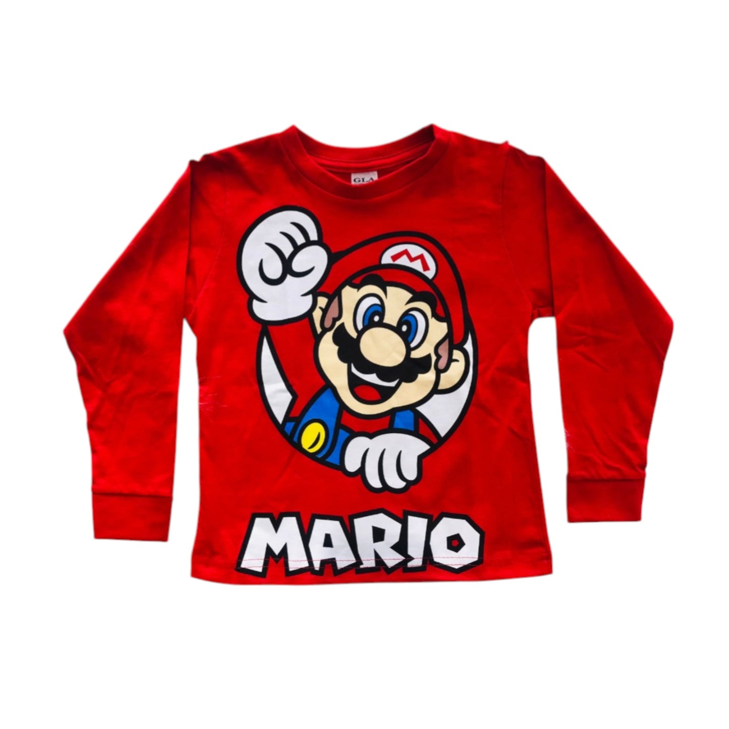Camisa Infantil Manga Longa Super Mário