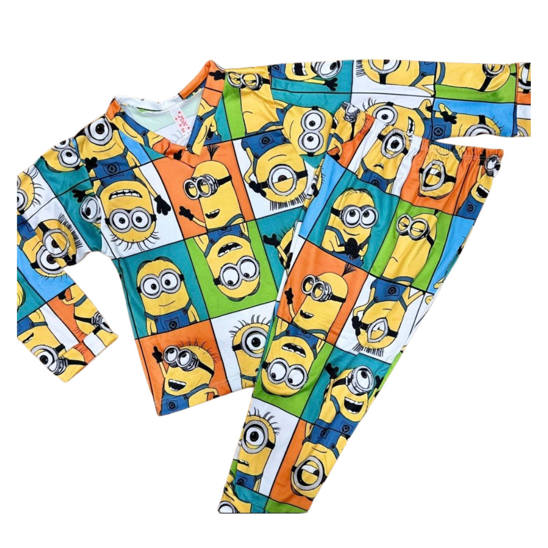 Pijama Infantil Manga Longa Minions