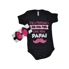 Laço Bebê Rosa com Preto
