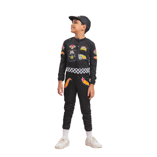 Fantasia Infantil HotWheels Longo Preto