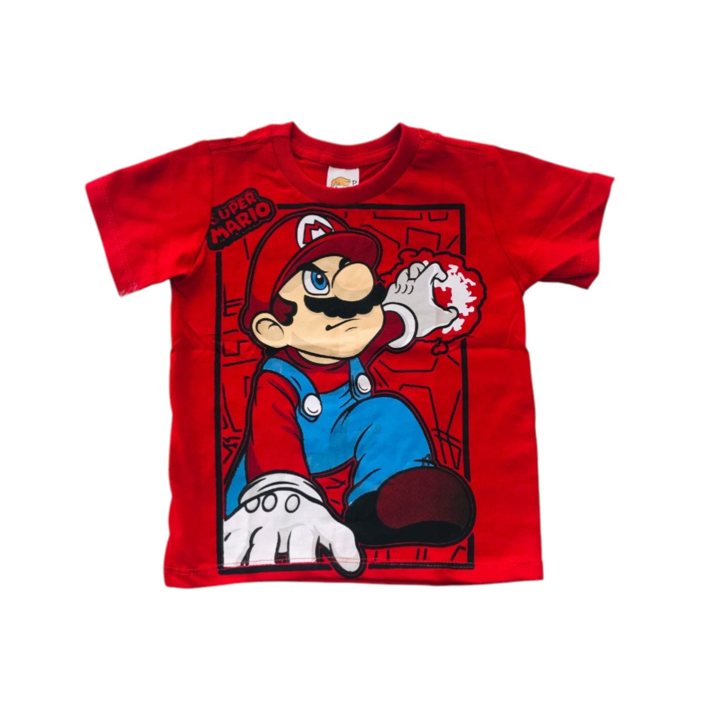 Camisa Infantil Manga Curta Super Mário