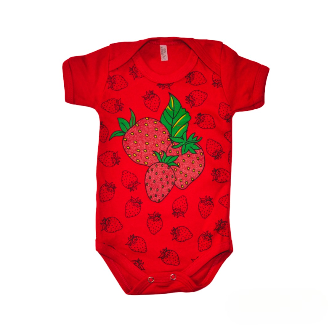 Body Bebê Morango