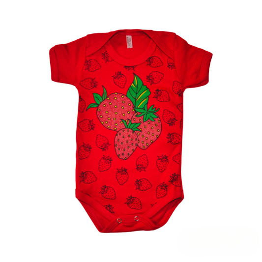 Body Bebê Morango