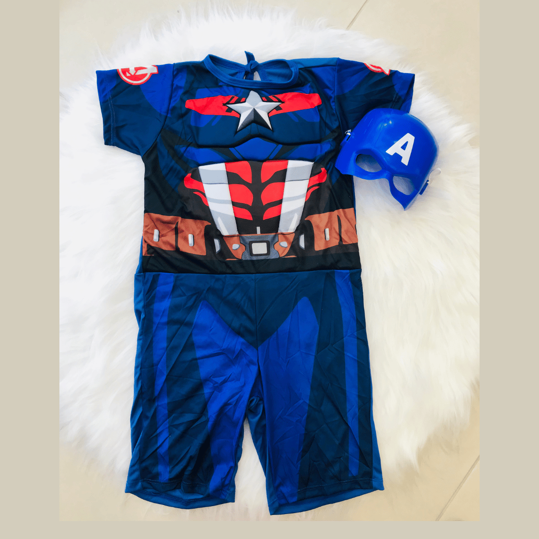 Fantasia Infantil Capitão América Acolchoado