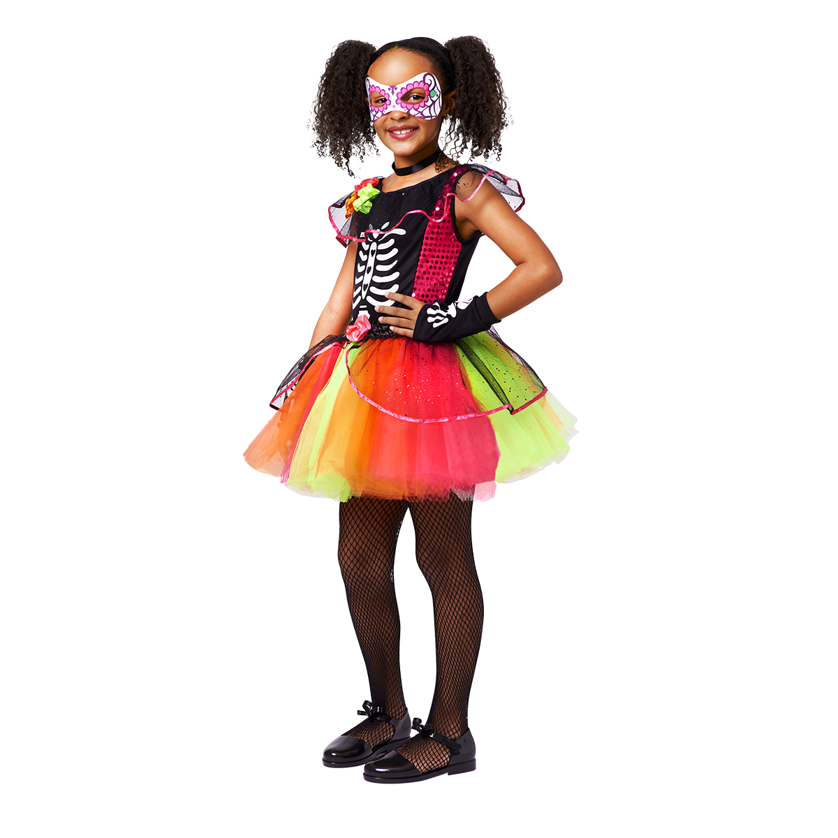 Fantasia Infantil da Caveira Mexicana Glamour
