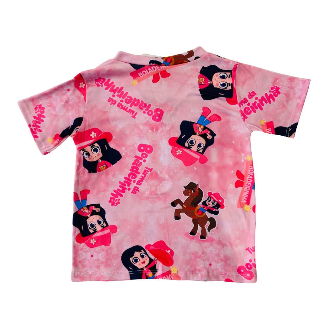 Pijama Infantil Manga Curta Boiadeira