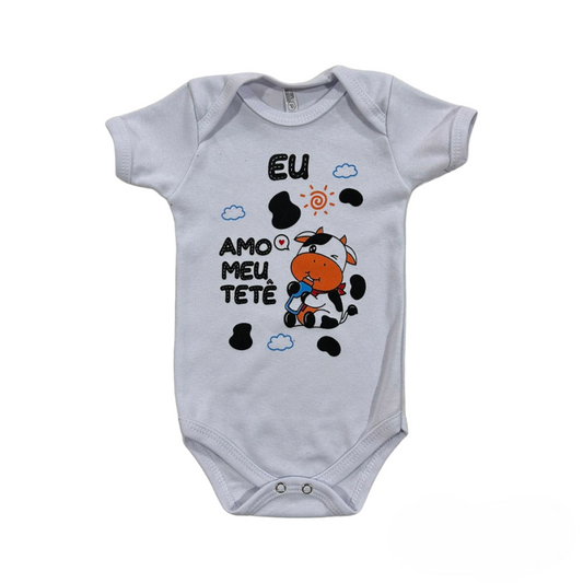 Body Bebê Eu Amo Meu Tetê