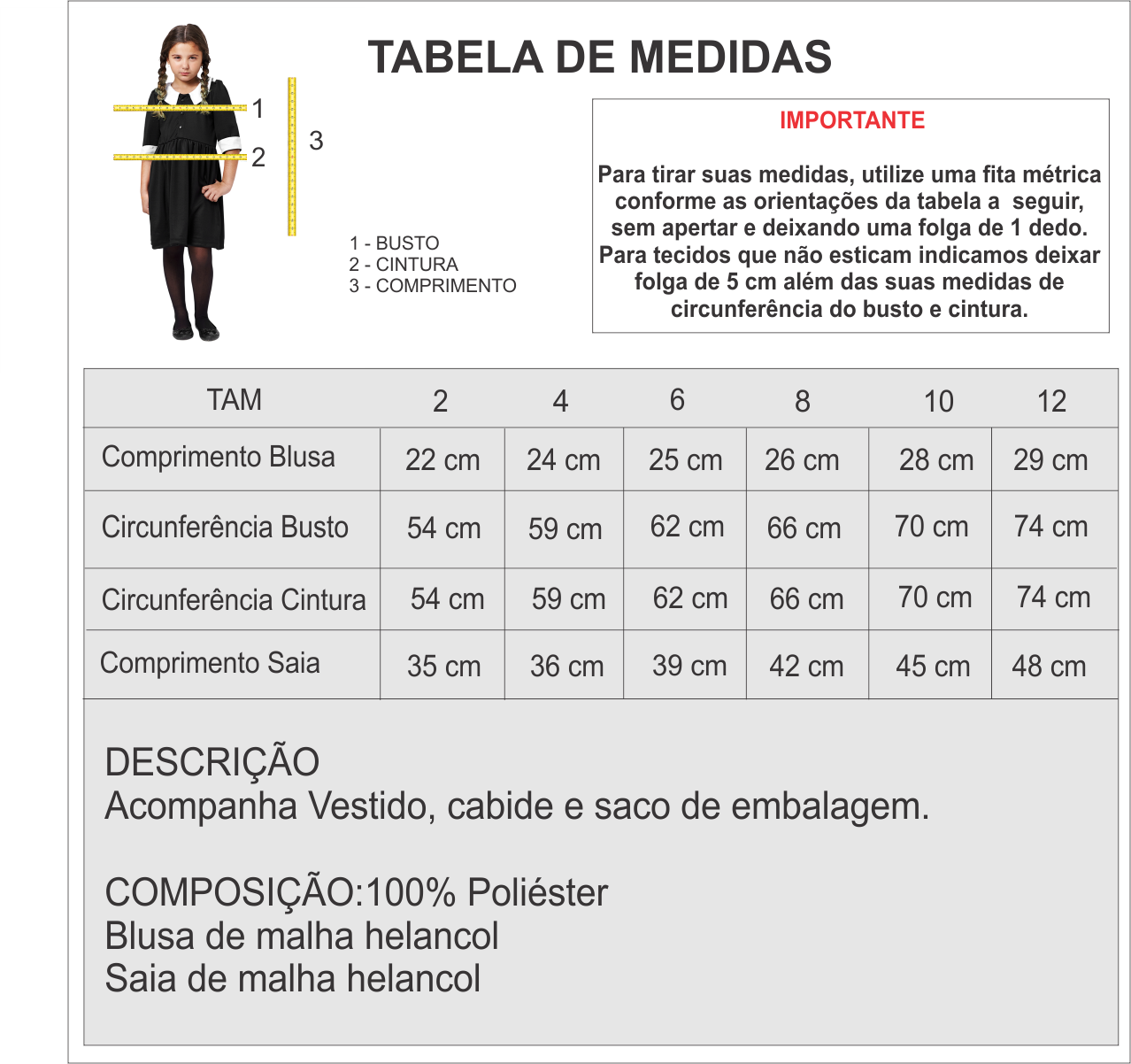 Fantasia Infantil da Wandinha