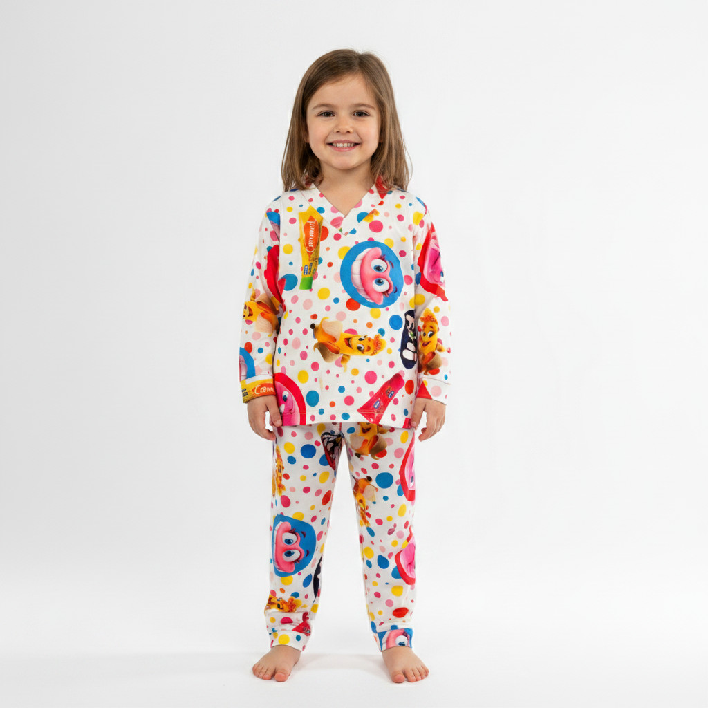 Pijama Infantil Manga Longa Bala Fini