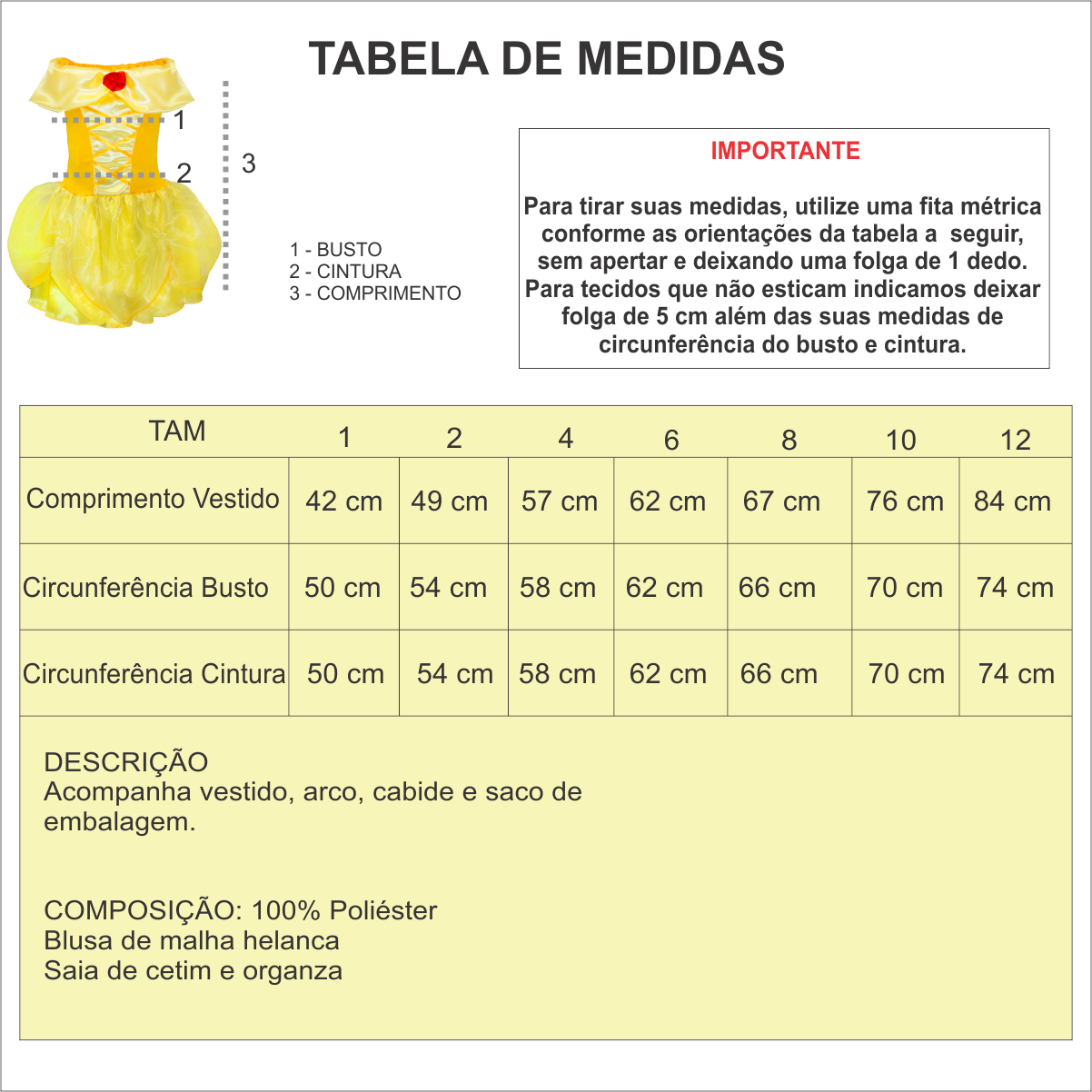 Fantasia Infantil da Bela e a Fera Clássica