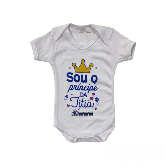 Body Bebê Sou o Príncipe da Titia