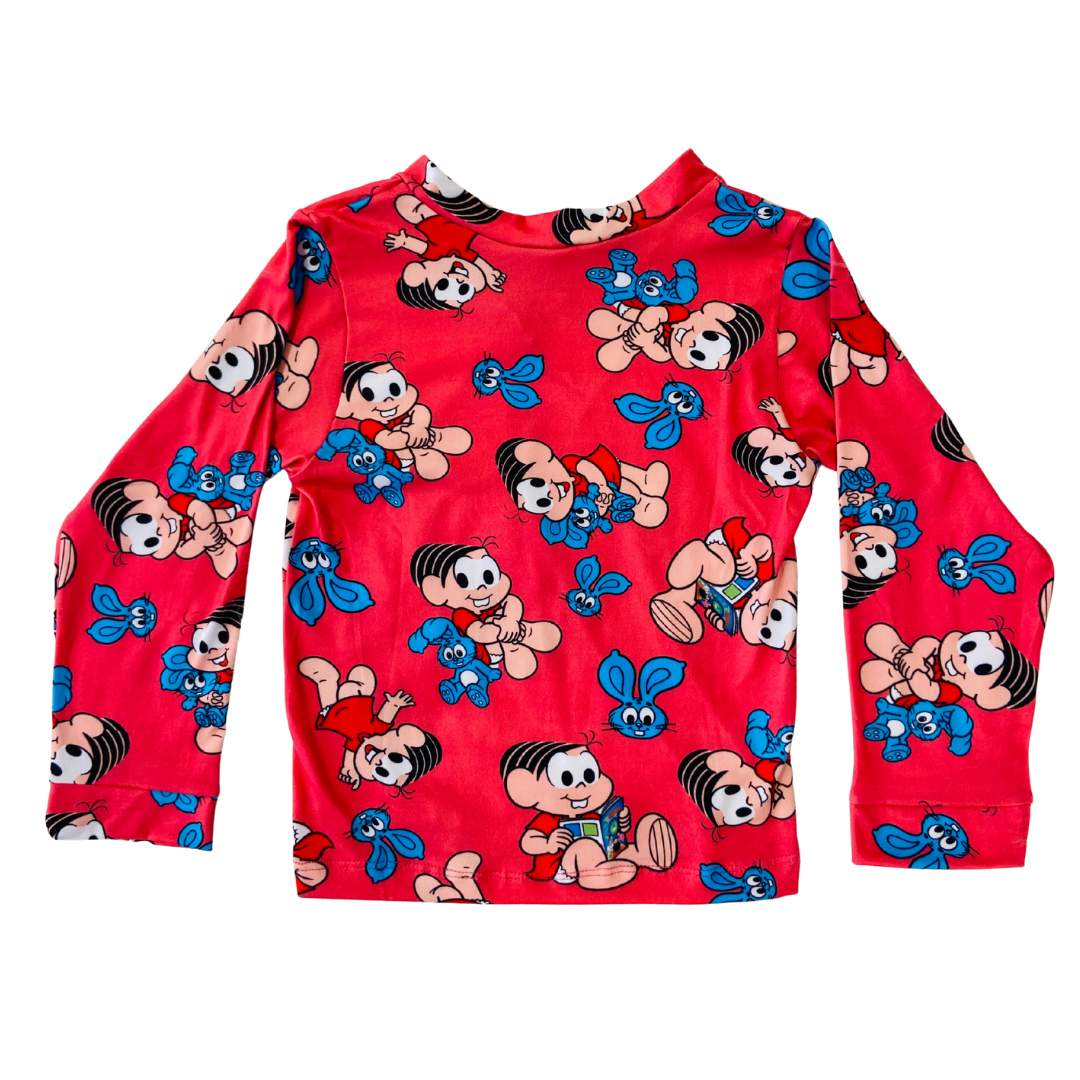 Pijama Infantil Manga Longa Mônica