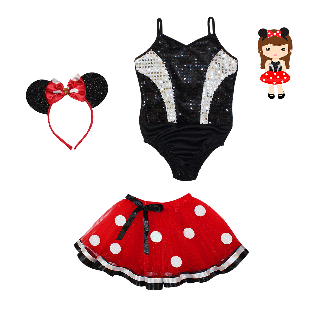 Fantasia Infantil da Minnie Glamour