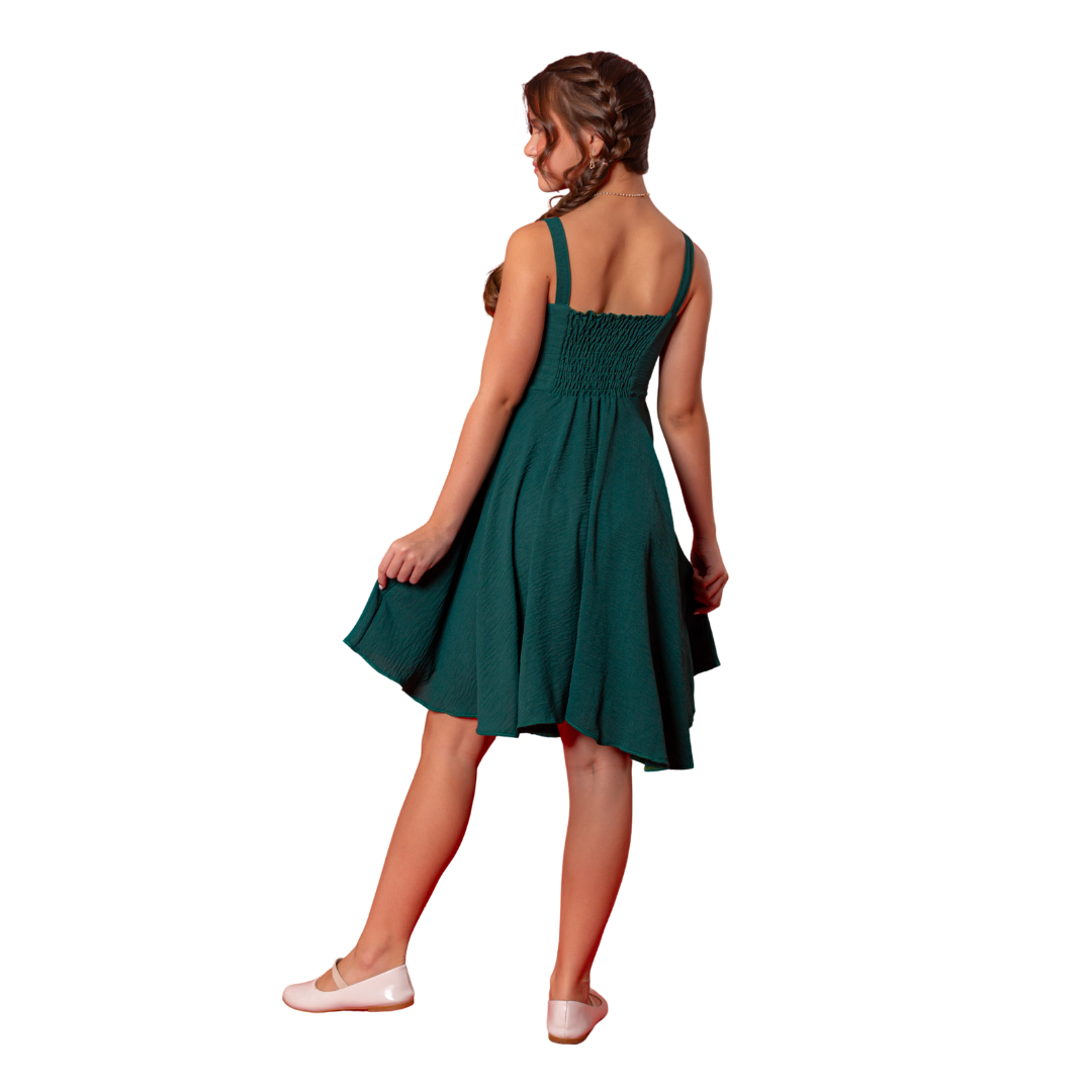 Vestido Infantil Natal Laços Delicados