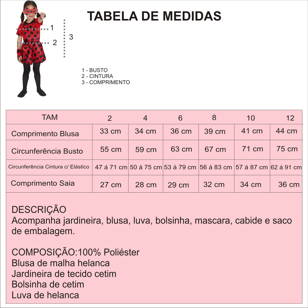 Fantasia Infantil Lady Bug