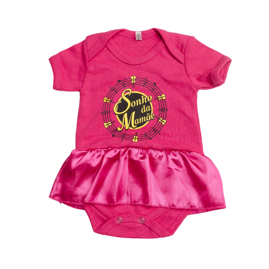 Body Bebê Sonho da Mamãe Com Saia