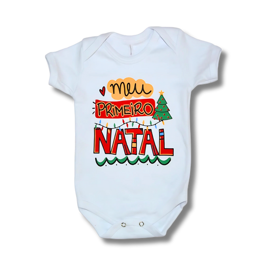 Body Bebê Meu Primeiro Natal