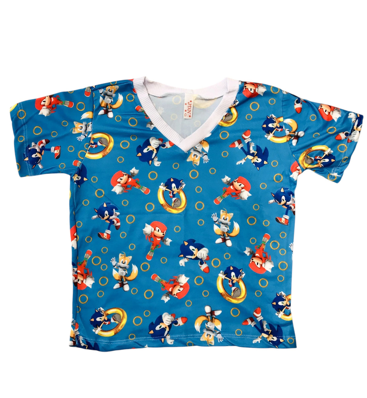 Pijama Infantil Manga Curta Sonic Azul