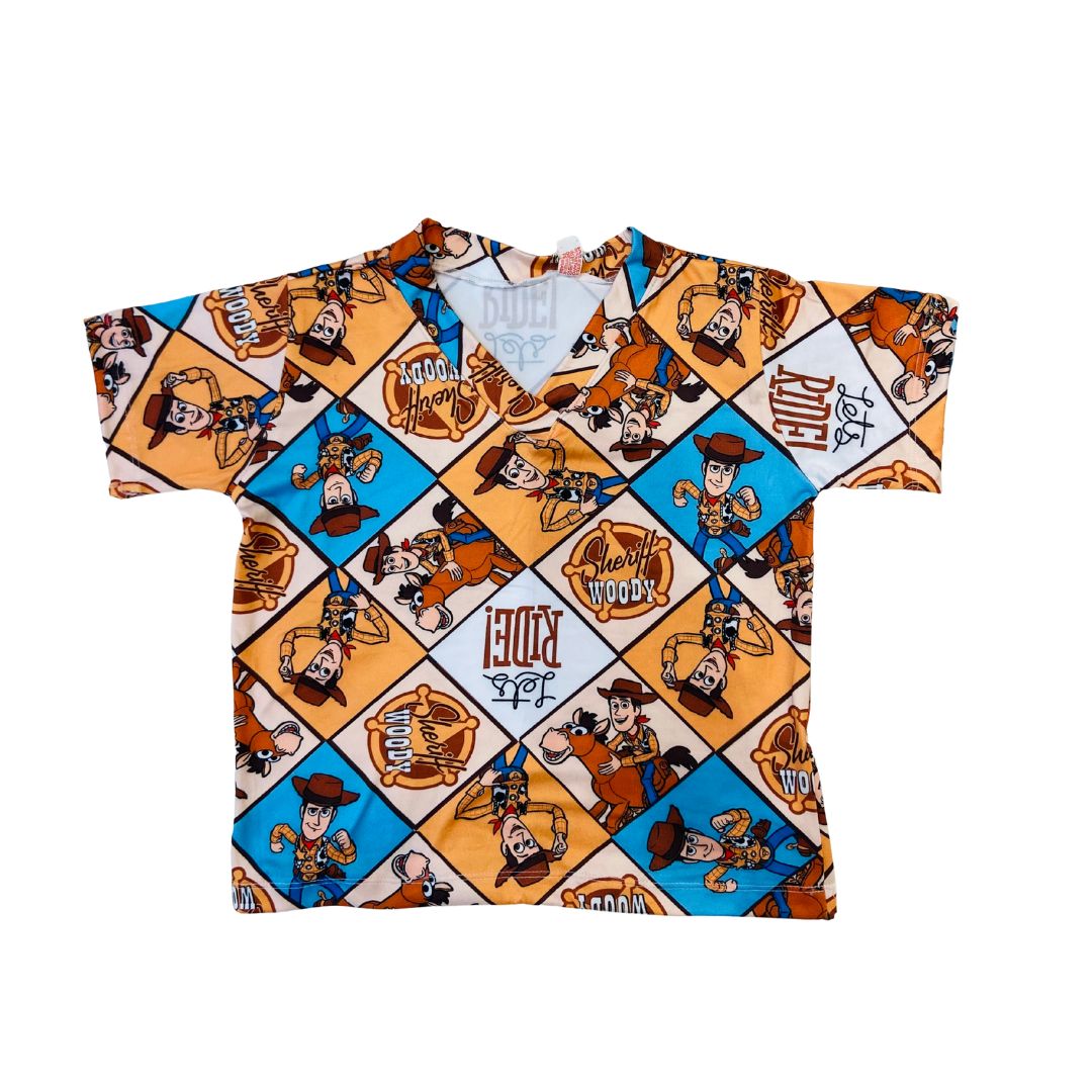Pijama Infantil Manga Curta Xerife Woody